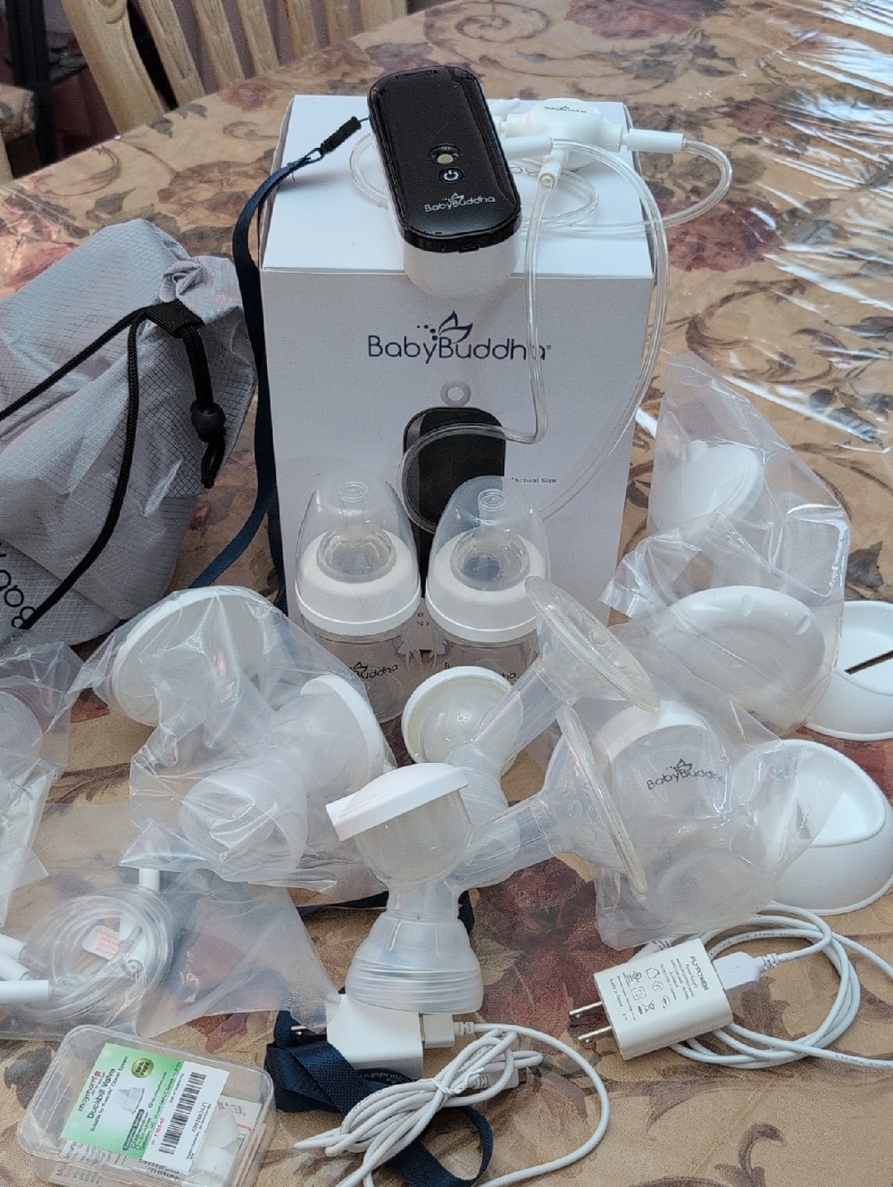 BabyBuddha Double Electric Breast Pump Set in White